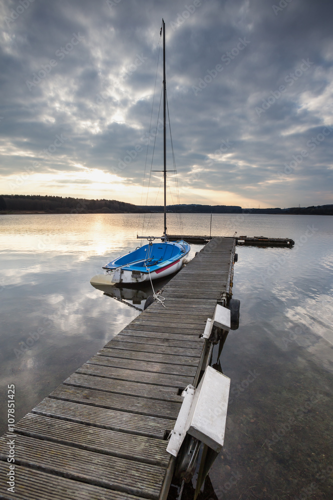 krombach dam germany in the evening krombach dam germany in the evening