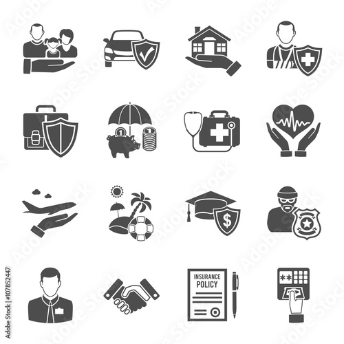 Insurance Icons Set