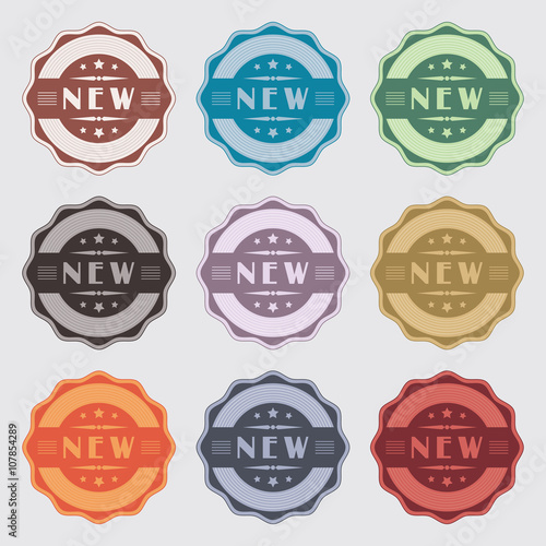 Badges vintage et rétro pour nouveauté