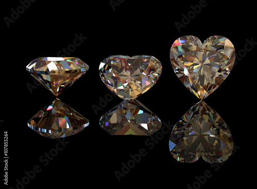 3D illustration of gemstone. Jewelry accessories.