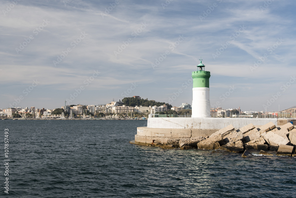 Lighthouse on a Cartagena, Spain