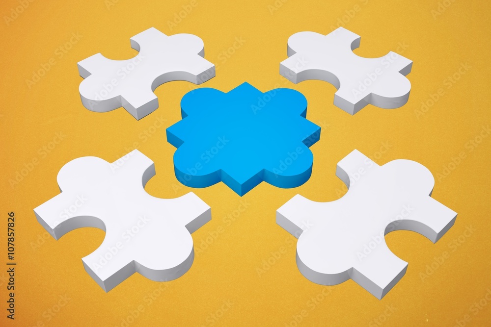 Fototapeta premium Composite image of jigsaw pieces