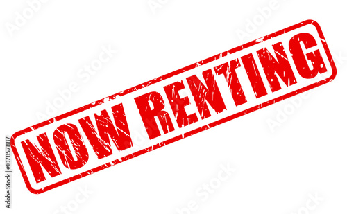 NOW RENTING red stamp text