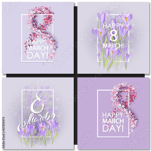 Vector card for 8 march. International Women Day