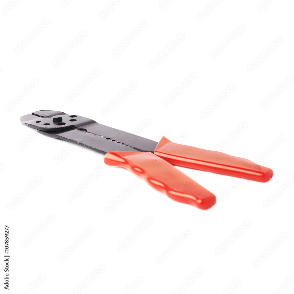 Wire stripper over white isolated background Wire stripper over white isolated background