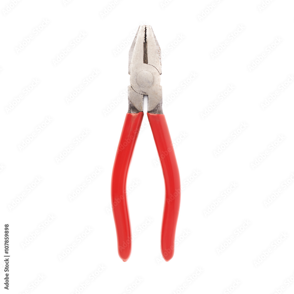 Pliers hand tool isolated over white background Pliers hand tool isolated over white background