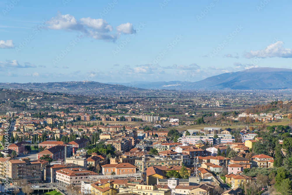 The view on Spoleto, Umbria, Italy