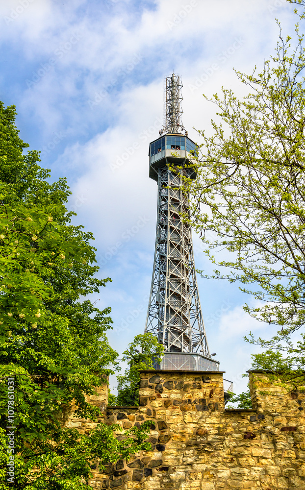 View of the Petrin Lookout Tower in Prague
