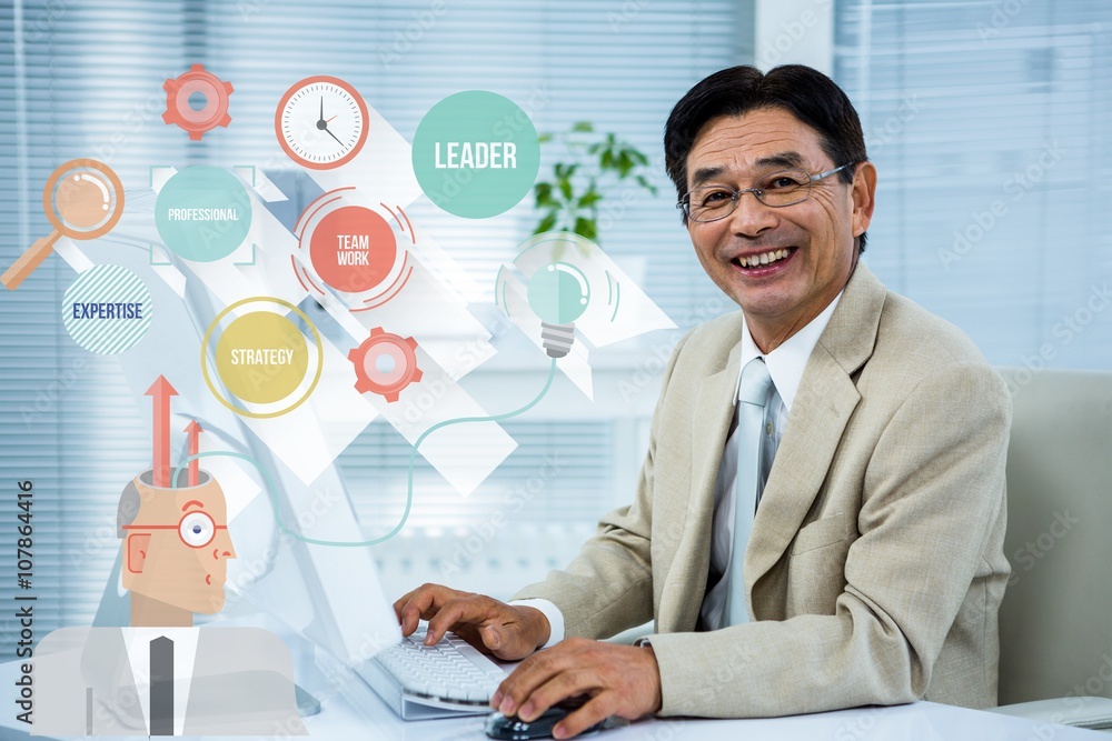 Composite image of thoughts of businessman Composite image of thoughts of businessman