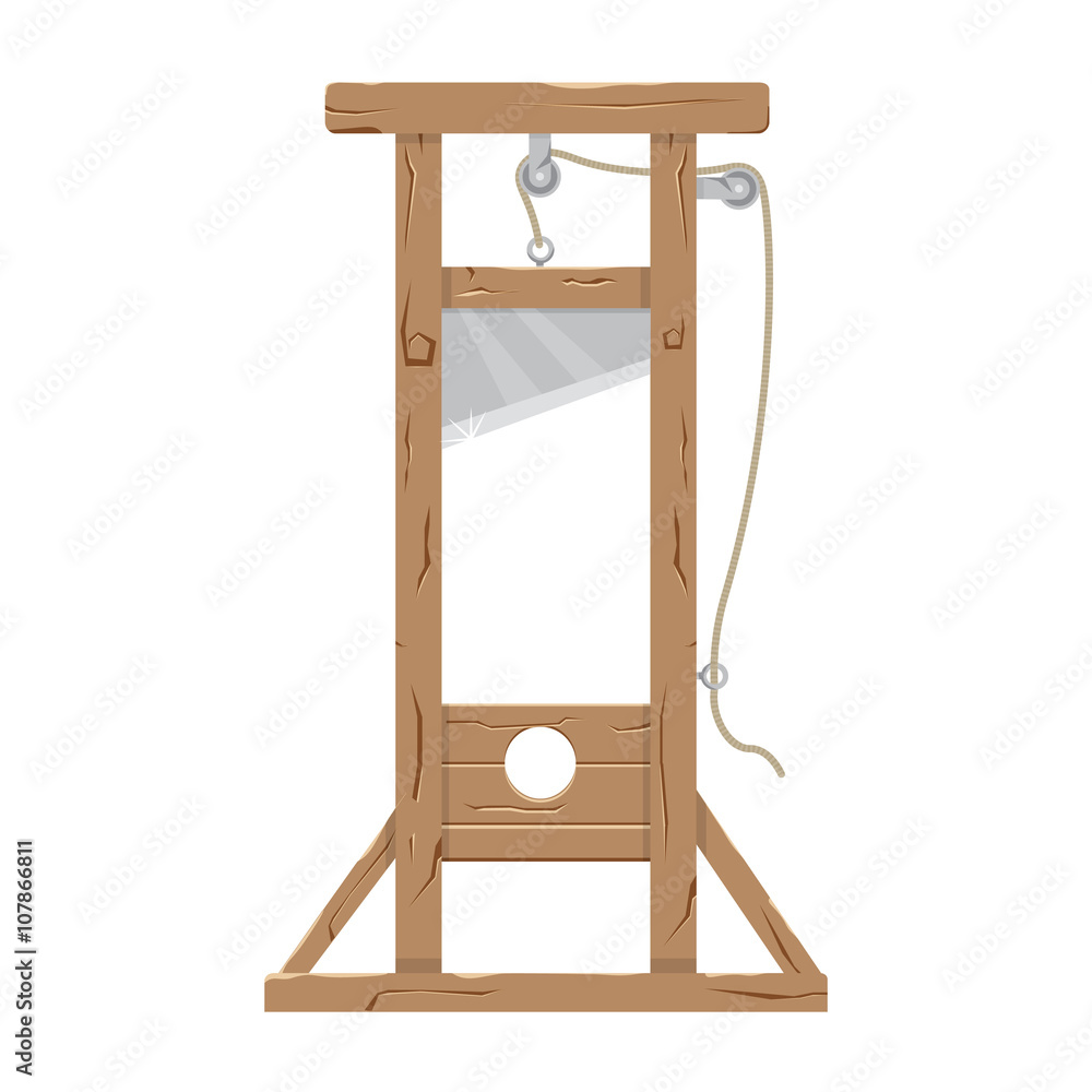 Guillotine vector illustration. Stock Vector | Adobe Stock