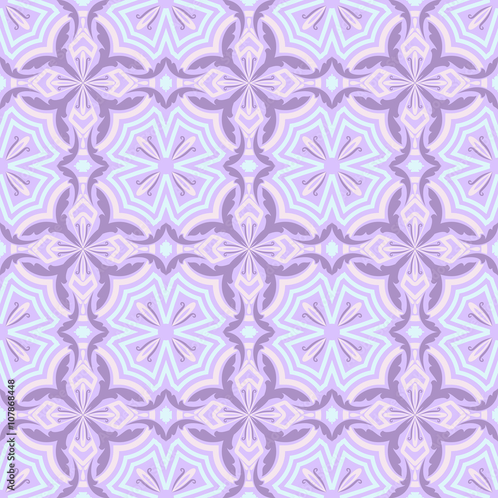 Seamless purple and pink abstract floral background.