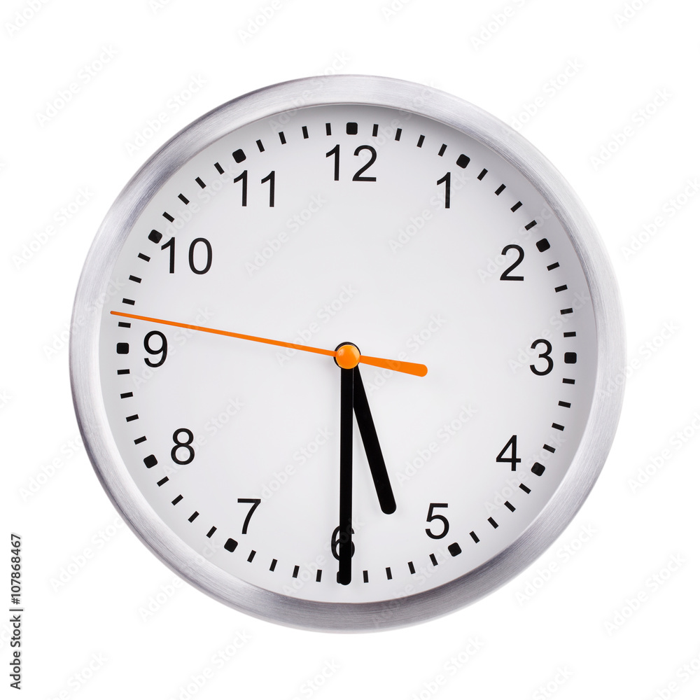 Half past five o'clock Half past five o'clock