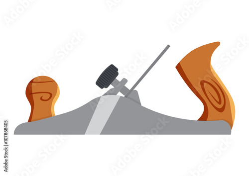 Tool for wood - plane vector illustration, jointer.