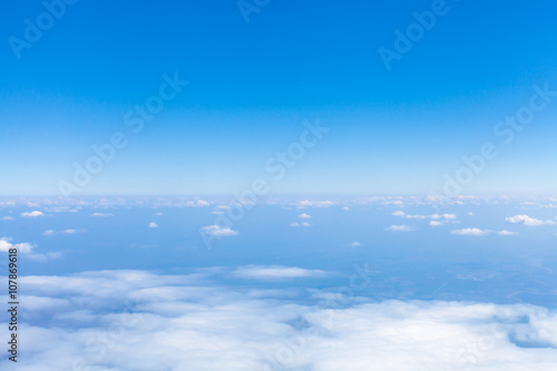 above view earth horizon from airplane © vvoe