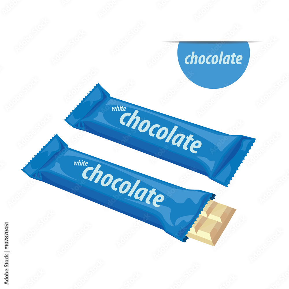 visual of blue wrap plastic foil packet, packaging or wrapper for biscuit,  wafer, crackers, sweets, chocolate bar, candy bar, snacks. Stock Vector |  Adobe Stock