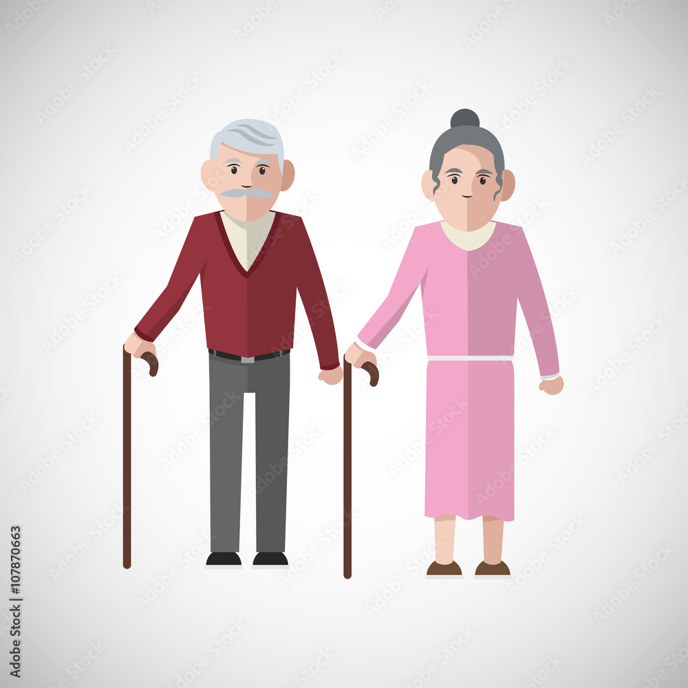 Vector illustration of Grandparents, graphic design Vector illustration of Grandparents, graphic design