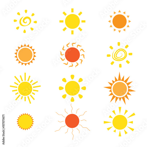 sun flat icons
