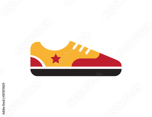 Retro vintage gumshoes icon isolated