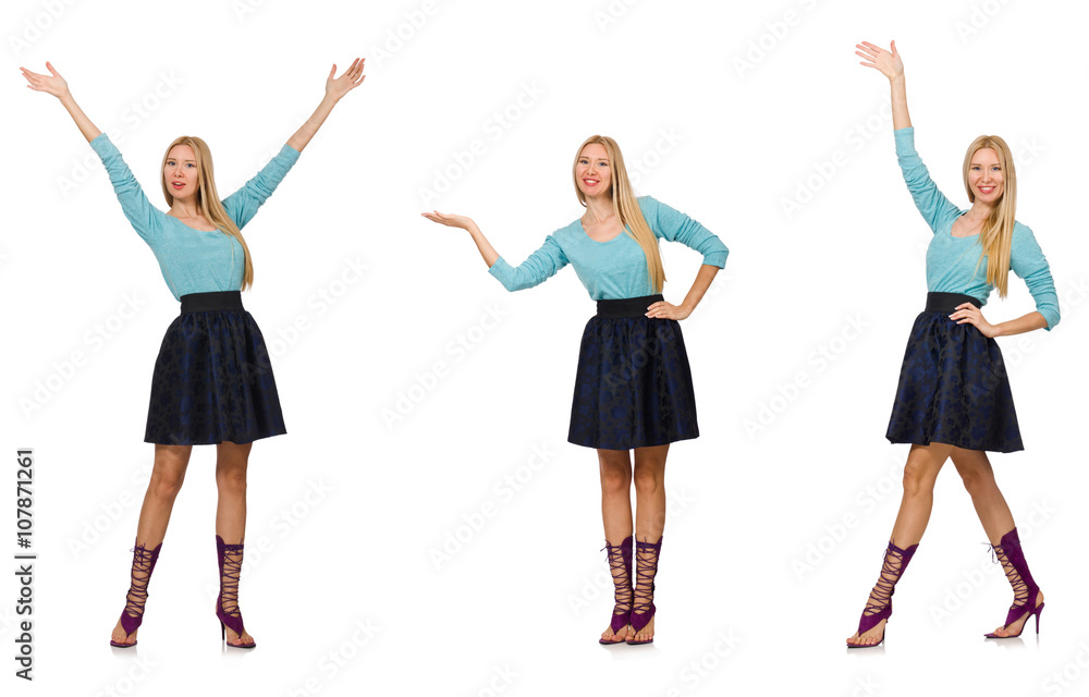 Naklejka premium Composite photo of woman in various poses