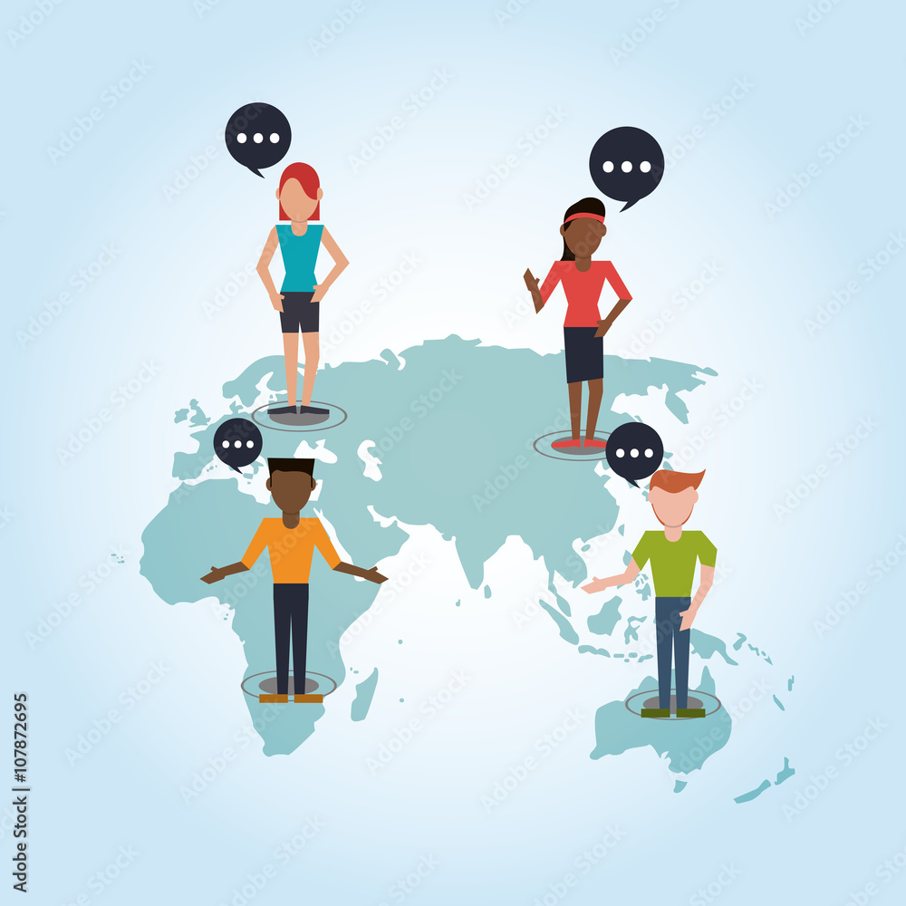 Fototapeta premium Communication vector design, editable graphic