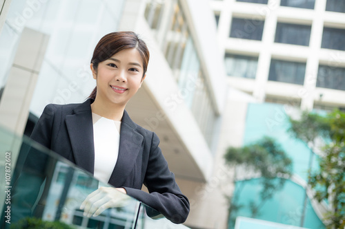Business woman standing at outdoor