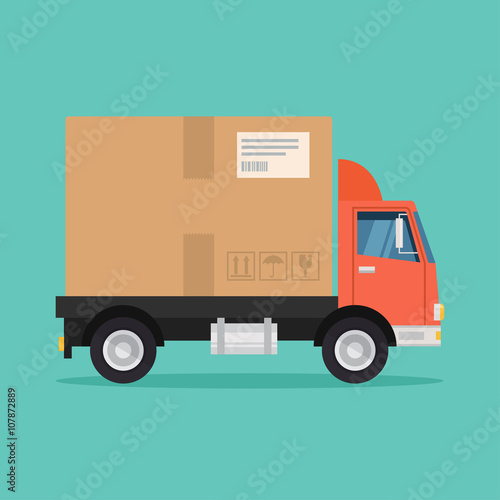 Delivery truck vector illustration