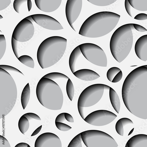 Seamless texture - paper cut circles.