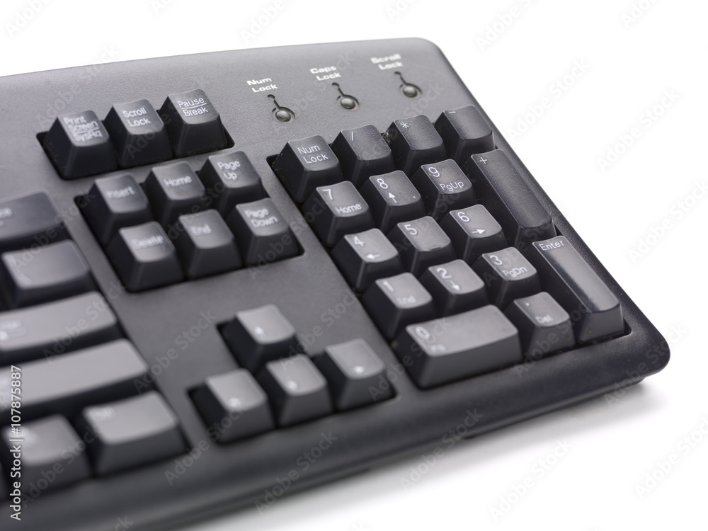 Black computer keyboard