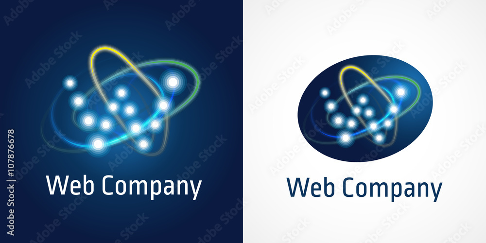 Web company logo. Letter W logo design template, web media technology logo, network digital icon Web company logo. Letter W logo design template, web media technology logo, network digital icon