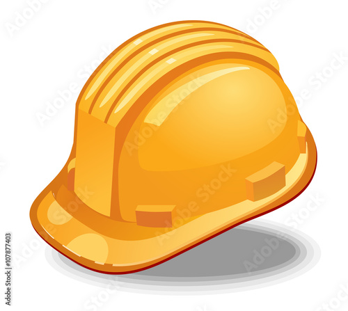 Hard Hat  yellow icon vector eps 10