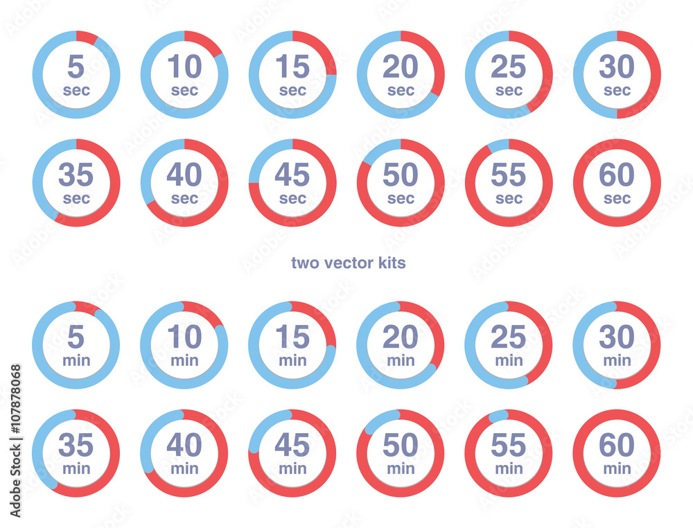 Collection of vector icons with watch counts. Collection of vector icons with watch counts.