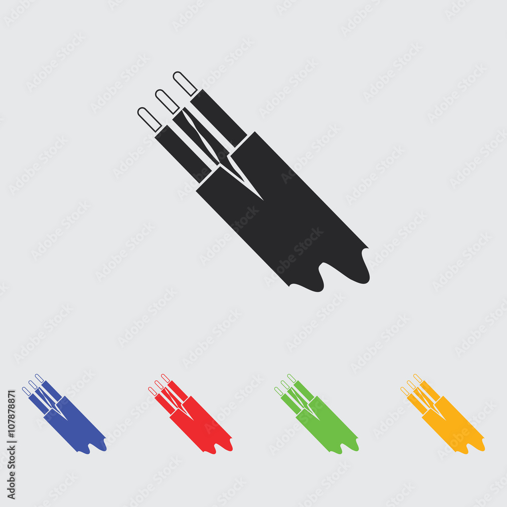 Electric cable vector icon Electric cable vector icon