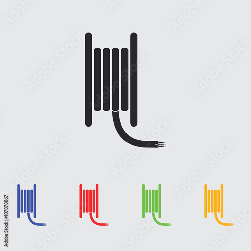 coil cable vector icon