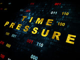 Time concept: Time Pressure on Digital background
