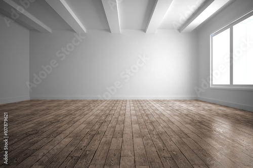 Empty white room © vectorfusionart