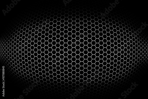 Abstract, cylindrical background with octagonal grid