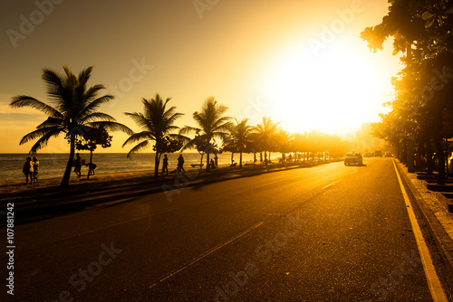 Sunset in Ipanema Beach