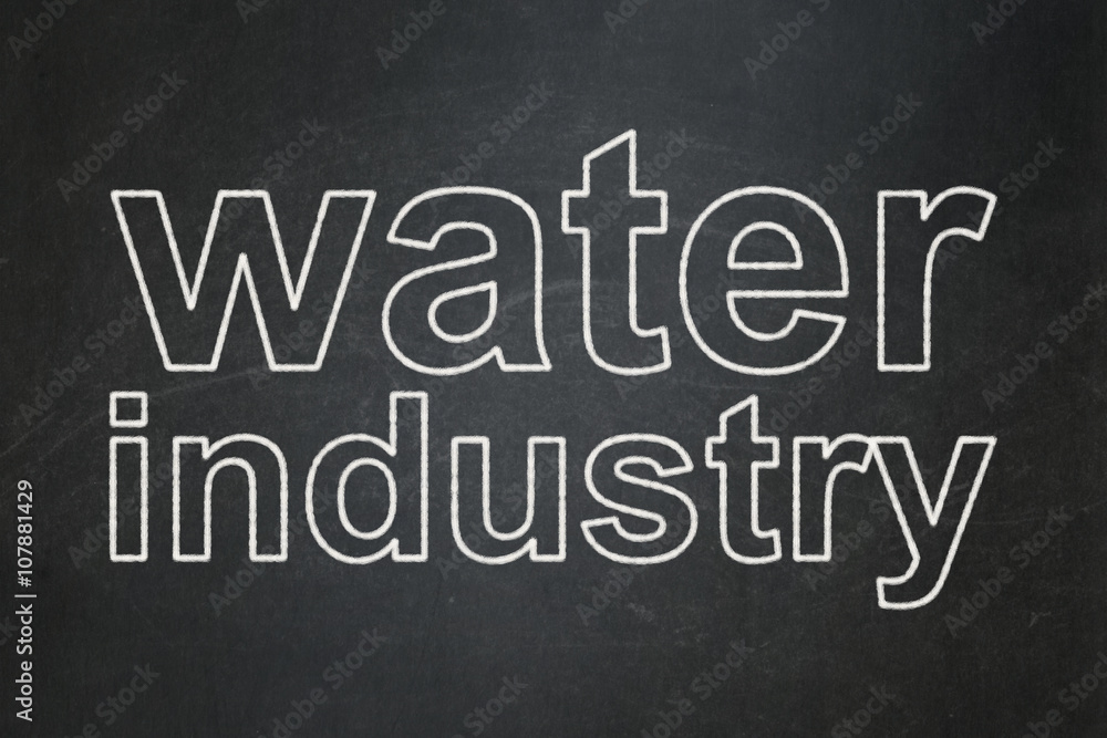 Industry concept: Water Industry on chalkboard background Industry concept: Water Industry on chalkboard background
