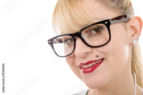 Close-up of female doctor smiling