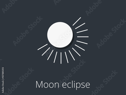 Moon eclipse. Partial lunar eclipse.