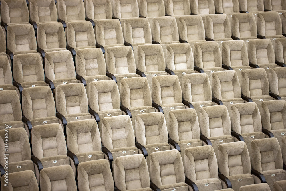 Fototapeta premium Empty comfortable seats in theater, cinema
