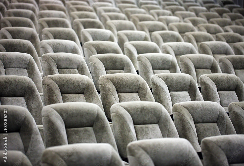 Obraz premium Empty comfortable seats in theater, cinema