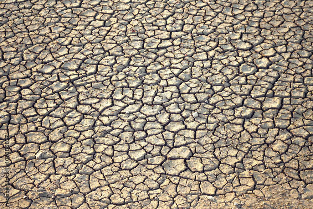 Dried cracked earth soil ground background