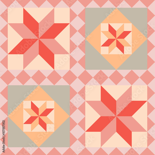 Abstract pattern in patchwork style. Seamless vector.