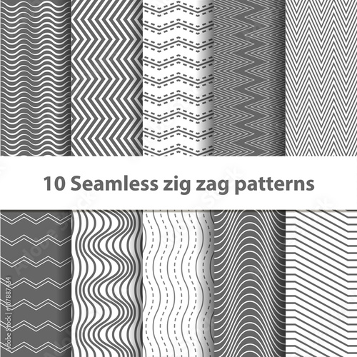 Wallpaper Mural Black Seamless Chevron Patterns Torontodigital.ca