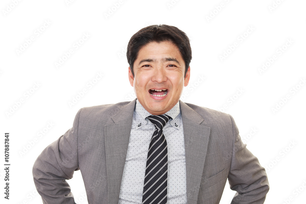 笑顔のビジネスマン 笑顔のビジネスマン