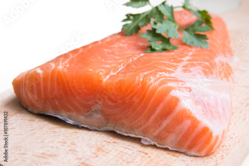 Fresh salmon meat