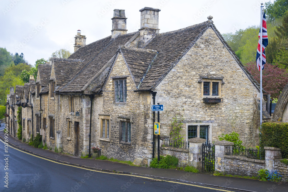 Quaint town of Castle Combe in the Cotswolds of England