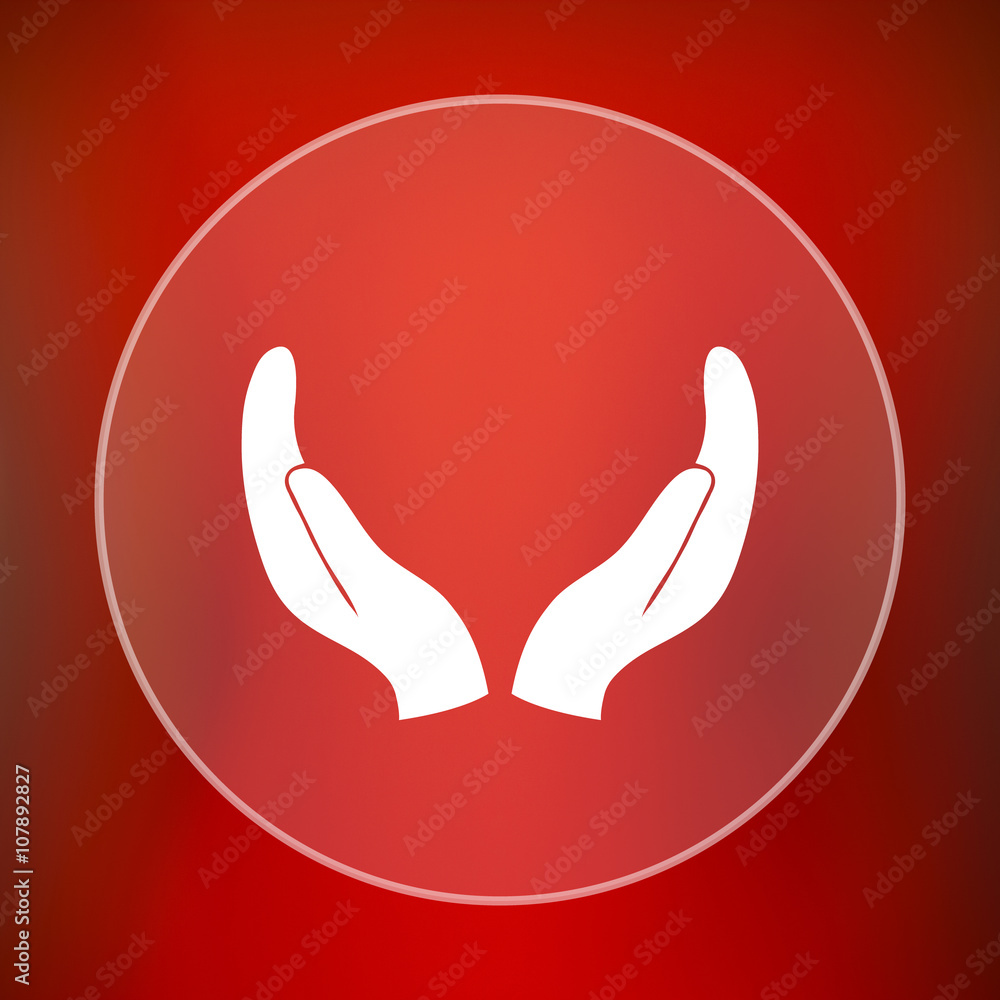 Protecting hands icon Protecting hands icon