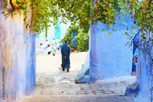 Architectural detail in the Medina of Chefchaouen, Morocco, Africa © Rechitan Sorin